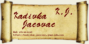 Kadivka Jačovac vizit kartica